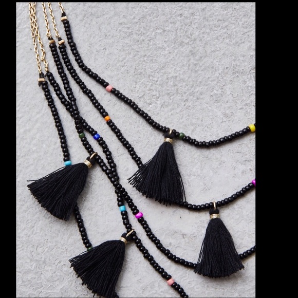 Beaded and Tassel Layering Necklace - Picture 3 of 3